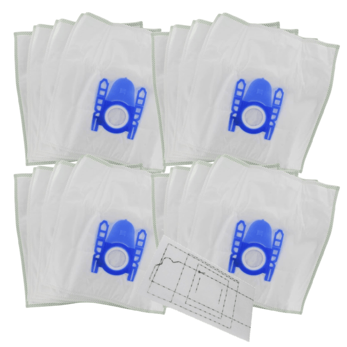 20 Bags and Filter Kit for Bosch Type D/E/F/G/H Vacuum Cleaner