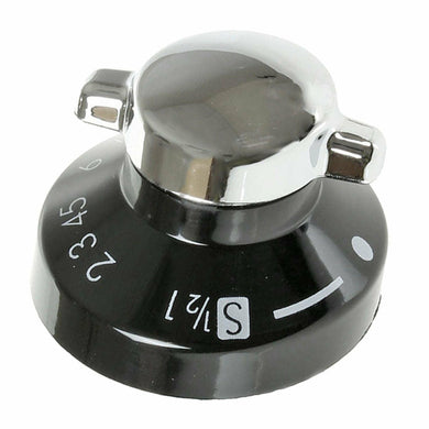 Compatible Gas Oven Knob for Stoves Black & Chrome