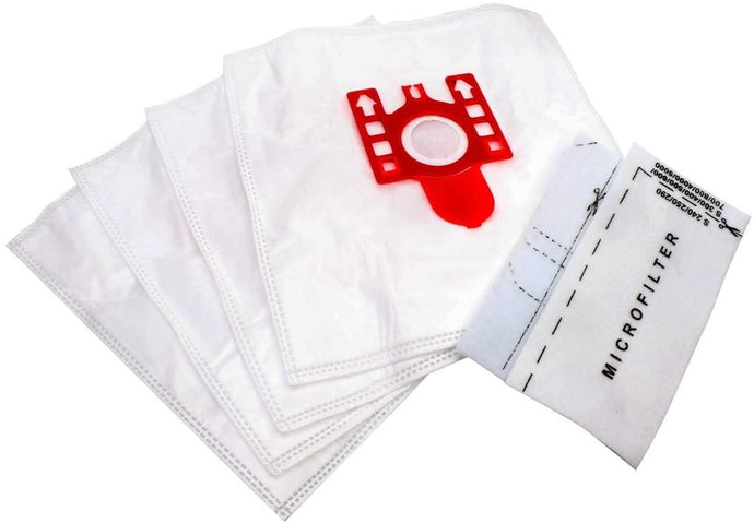 Compatible Miele FJM & H Vacuum Bags & Filter Kit (pack of 4 +2)