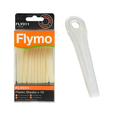 Genuine Flymo Plastic Lawnmower Blades (pack of 10) (FLY011)