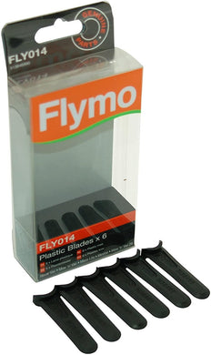 Genuine Flymo Plastic Lawnmower Blades (pack of 6) (FLY014)