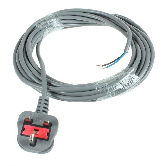Universal Grey Power Cable with 13A plug (2-core x 0.75mm, 10m)
